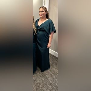 AUTHENTIC REVELRY FLUTTER SLEEVE “GWEN” BRIDESMAID DRESS SIZE 18